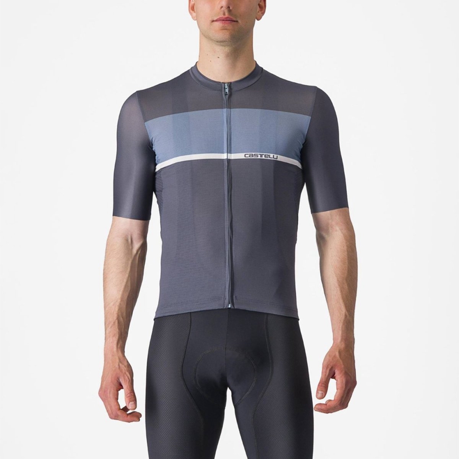 Blue / Light Grey Blue Men Castelli TRADIZIONE Jersey | 601895CWJ