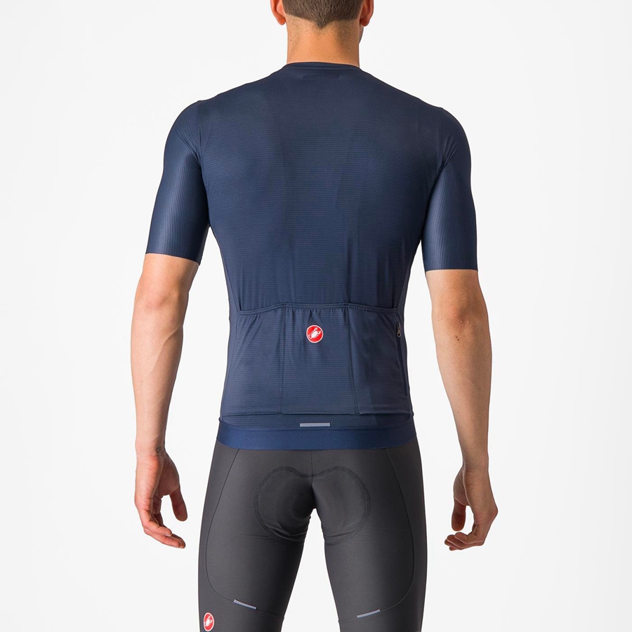 Blue / Silver Men Castelli ESPRESSO Jersey | 078431DAK