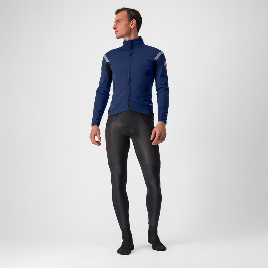 Blue / Silver Men Castelli PERFETTO RoS 2 Jackets | 953682NBF