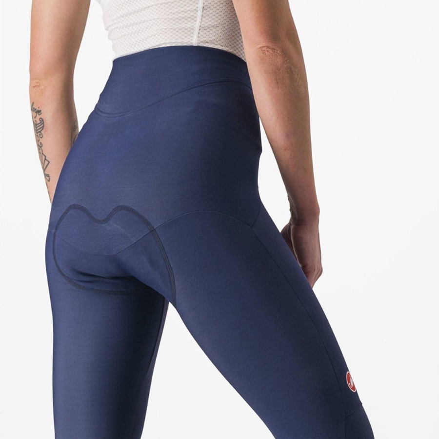 Blue / Silver Women Castelli SORPASSO RoS W Leggings | 790261VNU