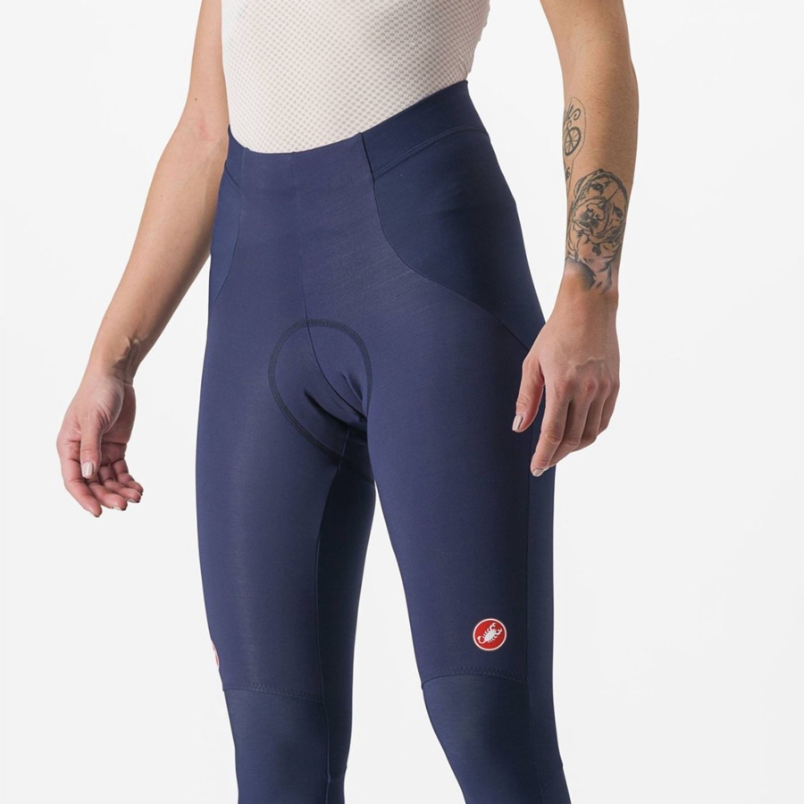 Blue / Silver Women Castelli SORPASSO RoS W Leggings | 790261VNU