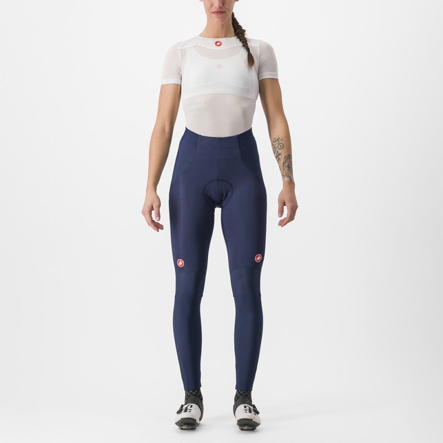 Blue / Silver Women Castelli SORPASSO RoS W Leggings | 790261VNU