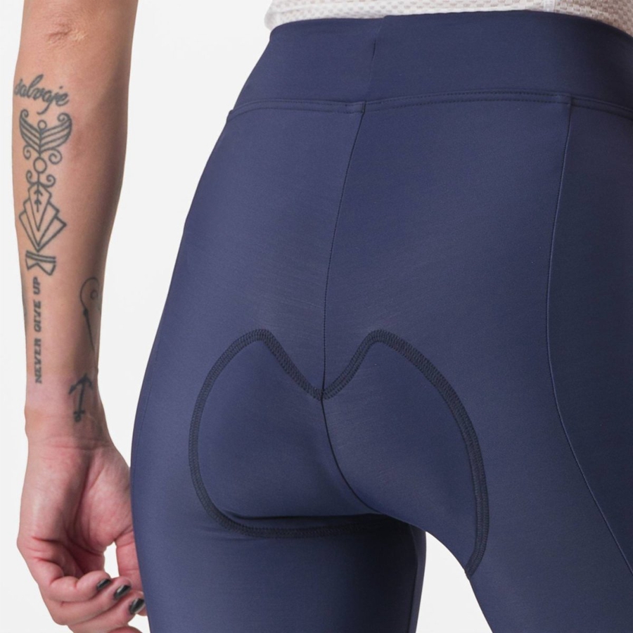 Blue / Silver Women Castelli VELOCISSIMA THERMAL Leggings | 029413FAJ