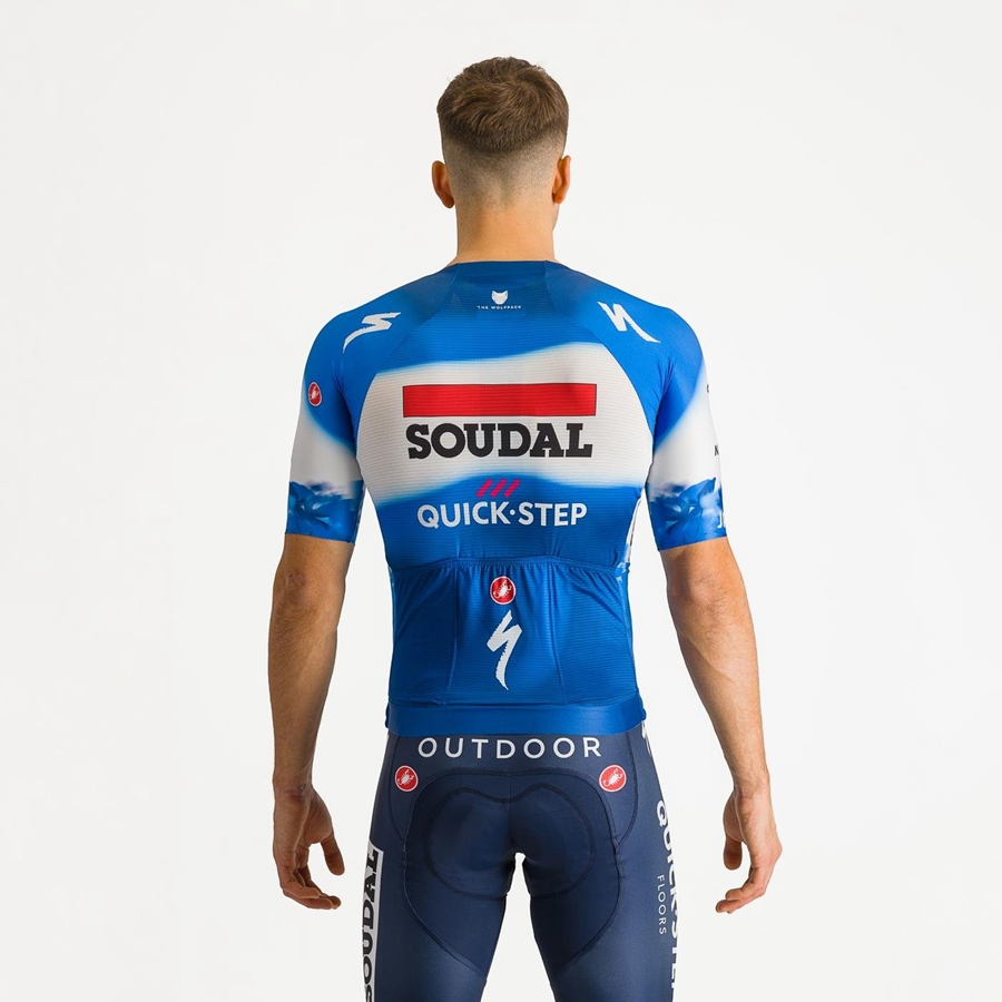 Blue / White Men Castelli AERO RACE 7.0 Jersey | 182970DQJ