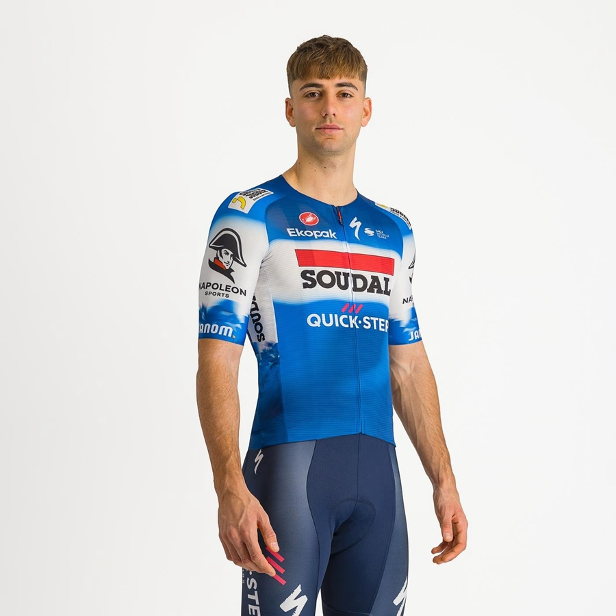 Blue / White Men Castelli AERO RACE 7.0 Jersey | 182970DQJ