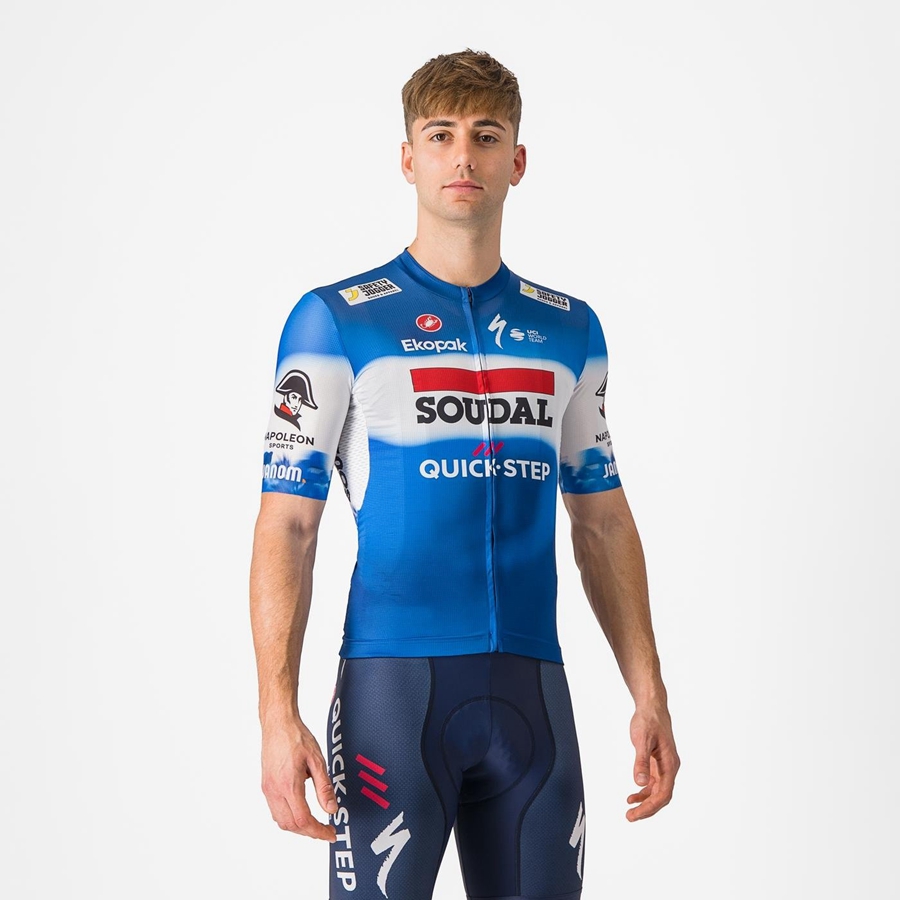 Blue / White Men Castelli COMPETIZIONE 3 Jersey | 459683PDU