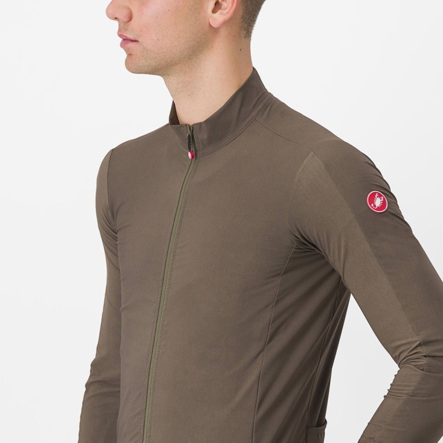 Brown Men Castelli FLIGHT AIR Jersey | 735486VEW