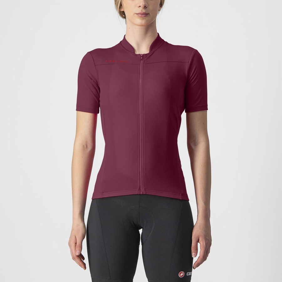 Burgundy / Red Women Castelli ANIMA 3 Jersey | 125680EWC