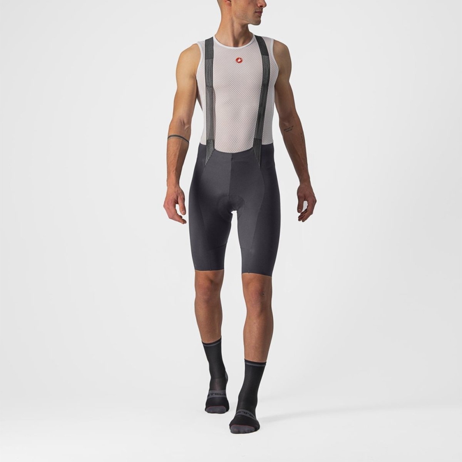 Dark Grey Men Castelli FREE AERO RC Bib Shorts | 054786AQN