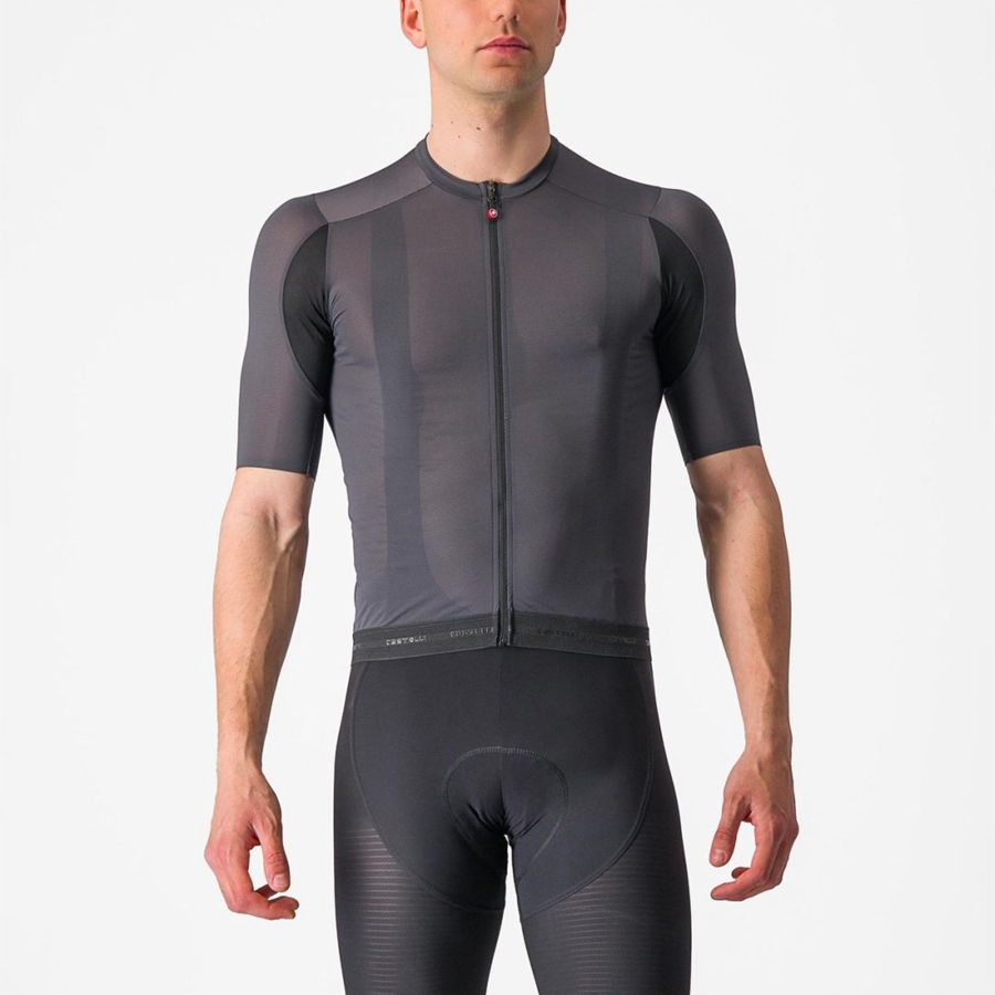 Dark Grey Men Castelli SUPERLEGGERA 3 Jersey | 816709ELP