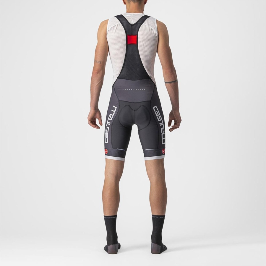 Dark Grey / Silver Grey Men Castelli COMPETIZIONE KIT Bib Shorts | 910458OUW