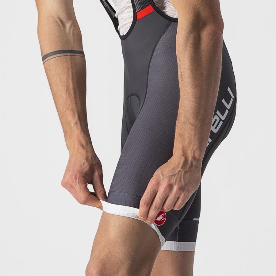 Dark Grey / Silver Grey Men Castelli COMPETIZIONE KIT Bib Shorts | 910458OUW