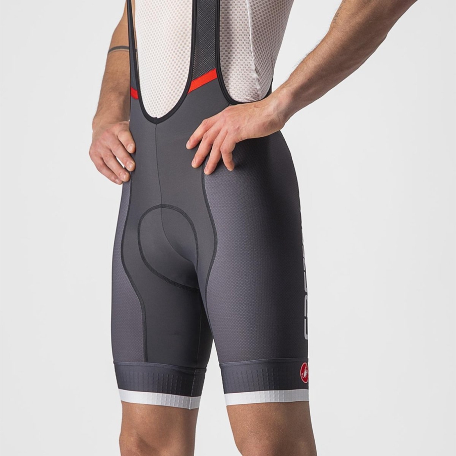 Dark Grey / Silver Grey Men Castelli COMPETIZIONE KIT Bib Shorts | 910458OUW