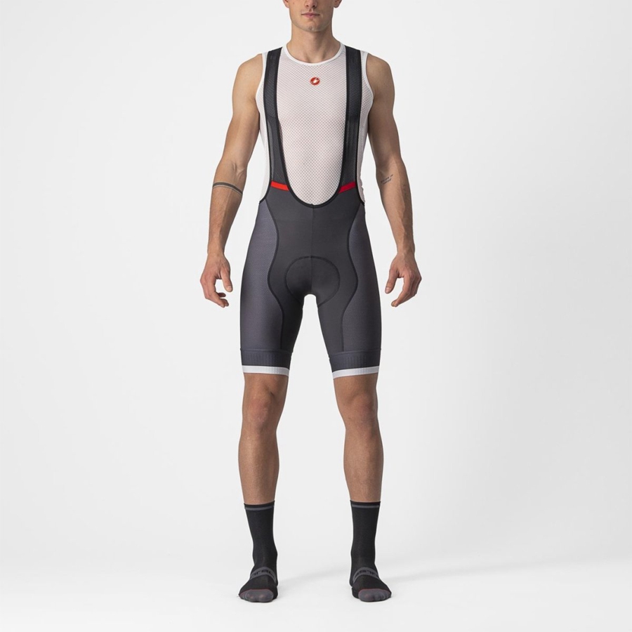 Dark Grey / Silver Grey Men Castelli COMPETIZIONE KIT Bib Shorts | 910458OUW