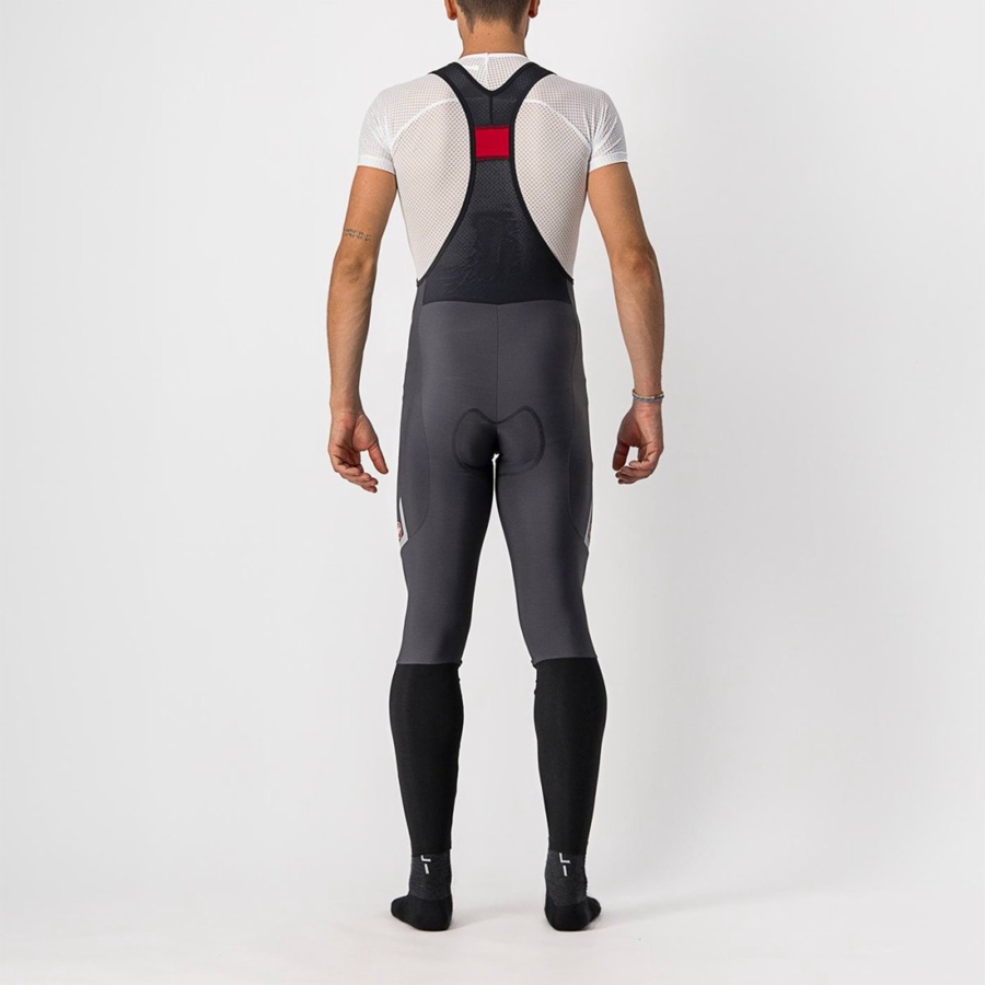 Dark Grey / Silver Men Castelli VELOCISSIMO 5 Bib Tights | 069548FAI