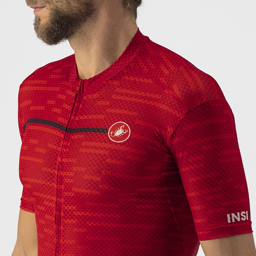 Dark Red Men Castelli INSIDER Jersey | 594208UWY