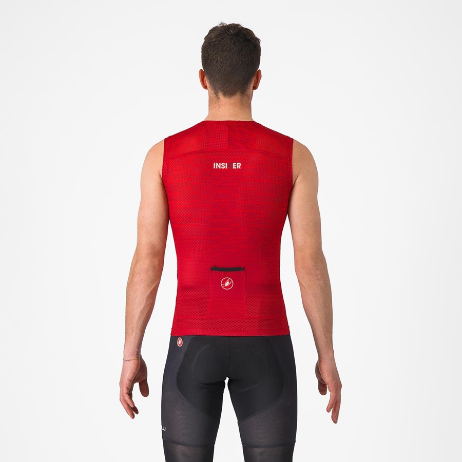 Dark Red Men Castelli INSIDER SLEEVELESS Jersey | 170852NKT