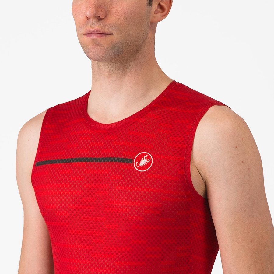 Dark Red Men Castelli INSIDER SLEEVELESS Jersey | 170852NKT