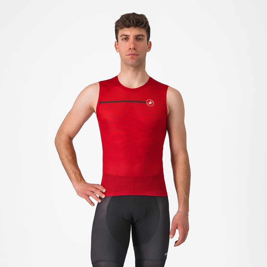 Dark Red Men Castelli INSIDER SLEEVELESS Jersey | 170852NKT