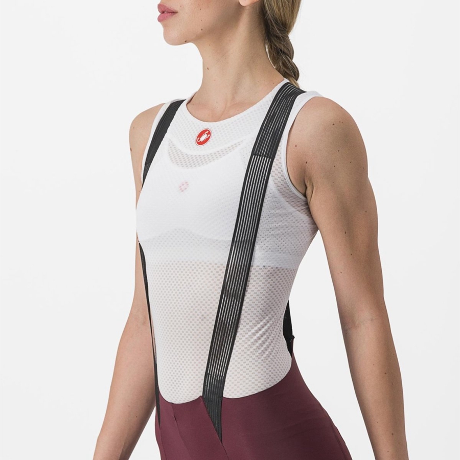 Deep Burgundy Women Castelli FREE AERO RC W Bib Shorts | 548310FBP