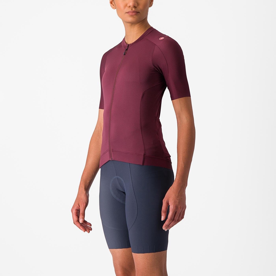 Deep Burgundy / Deep Burgundy Women Castelli ESPRESSO W Jersey | 593814MLN