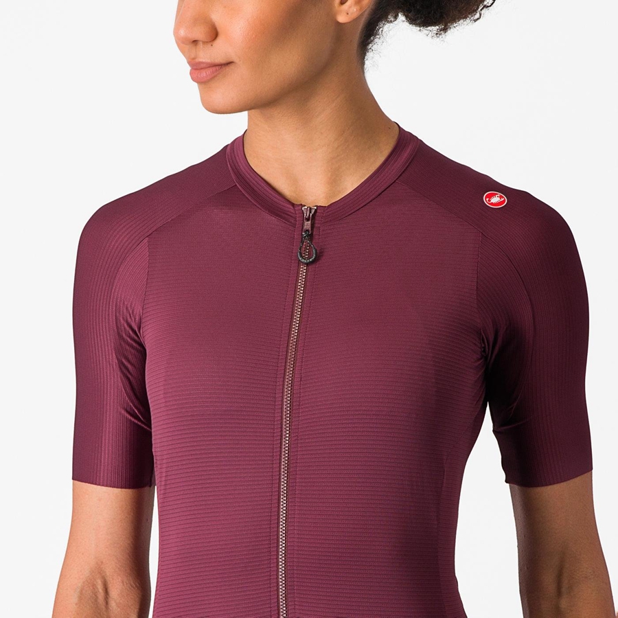 Deep Burgundy / Deep Burgundy Women Castelli ESPRESSO W Jersey | 593814MLN