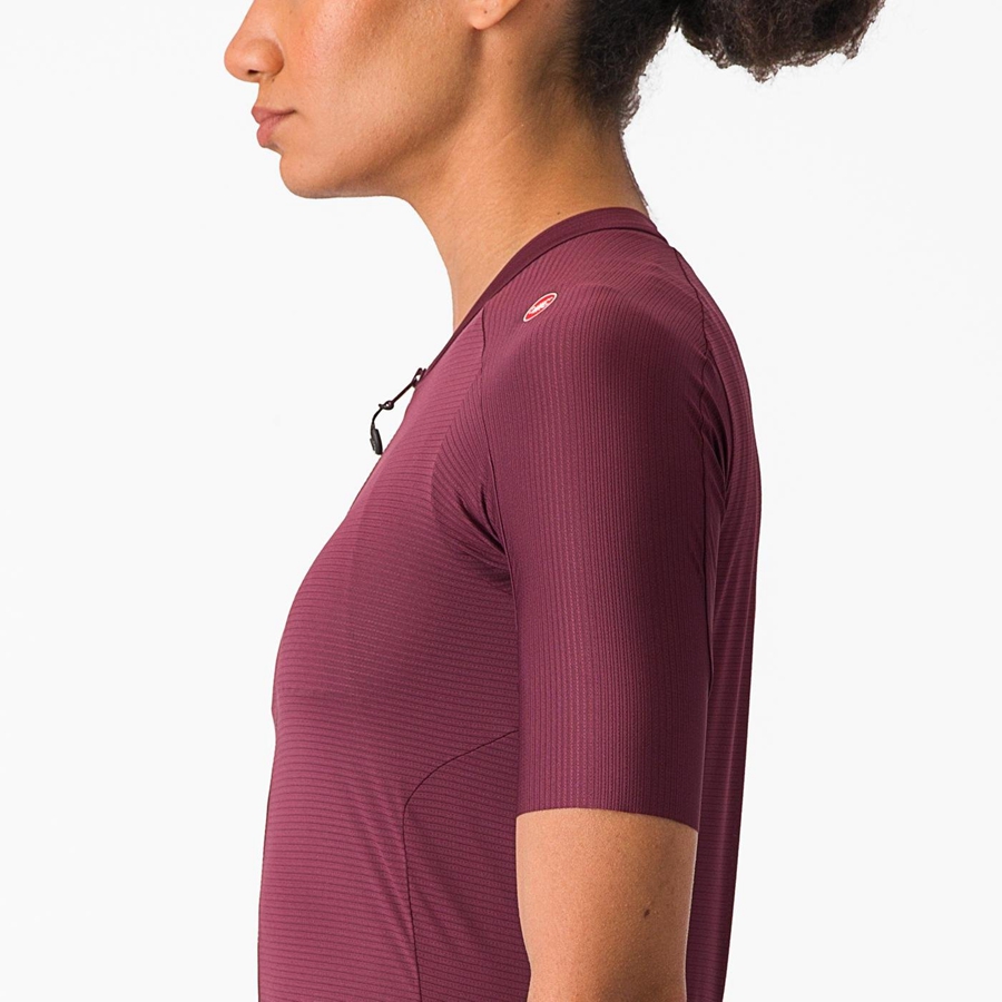 Deep Burgundy / Deep Burgundy Women Castelli ESPRESSO W Jersey | 593814MLN