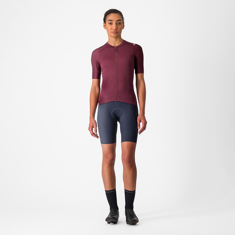 Deep Burgundy / Deep Burgundy Women Castelli ESPRESSO W Jersey | 593814MLN