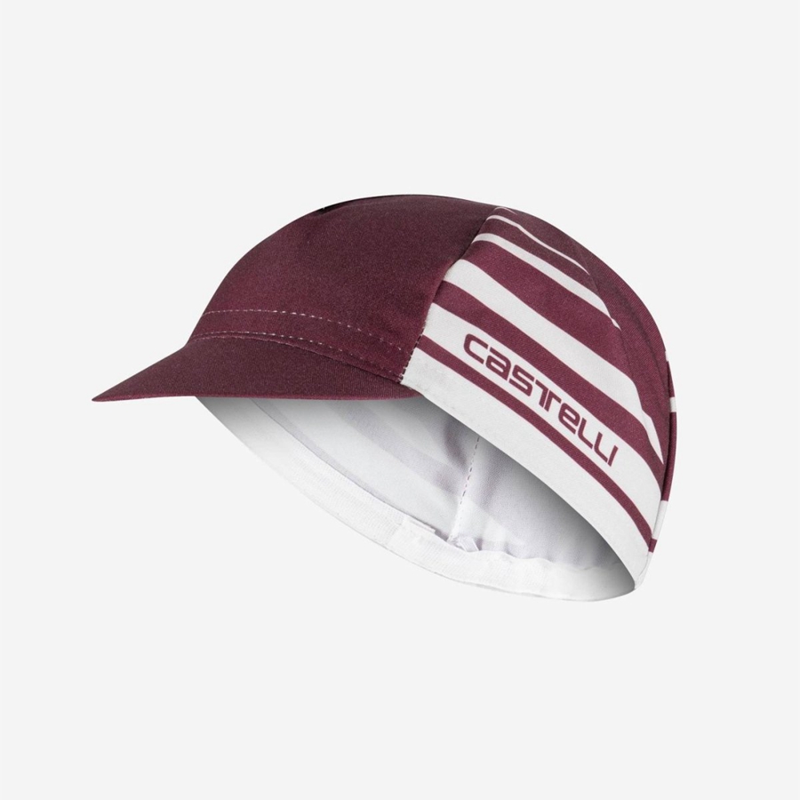 Deep Burgundy / Silver Men Castelli CLASSICO Cap | 916753XDH