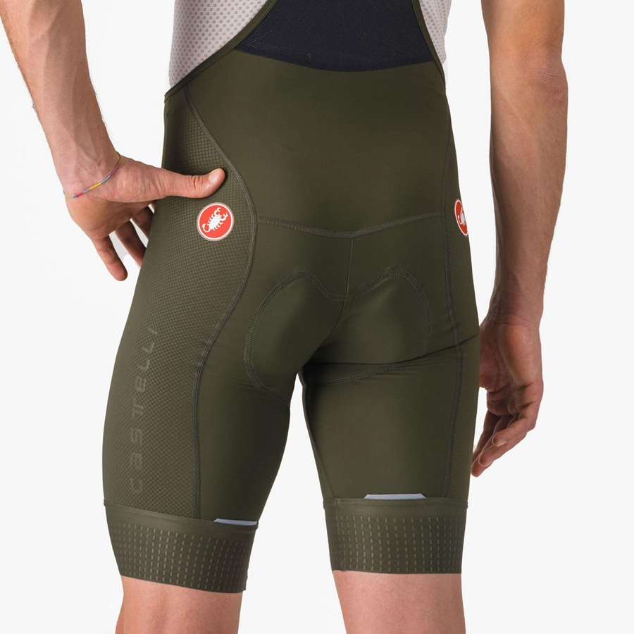 Deep Green Men Castelli COMPETIZIONE Bib Shorts | 435120SUM