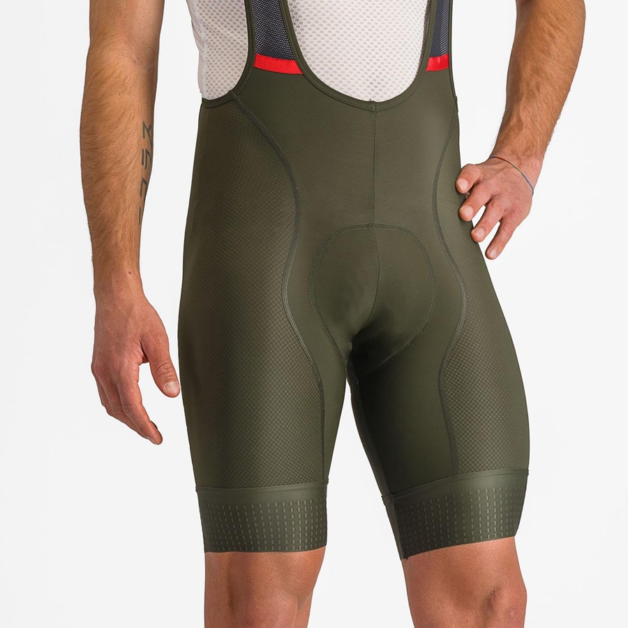 Deep Green Men Castelli COMPETIZIONE Bib Shorts | 435120SUM