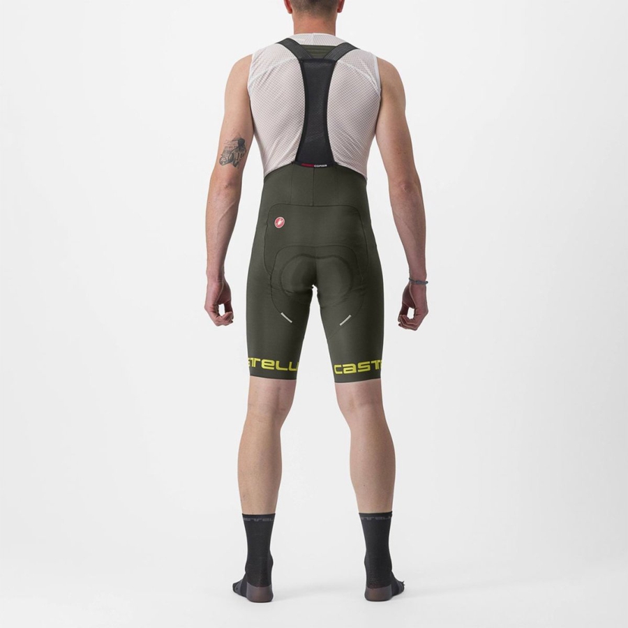 Deep Green Men Castelli FREE AERO RC CLASSIC Bib Shorts | 498150NZA