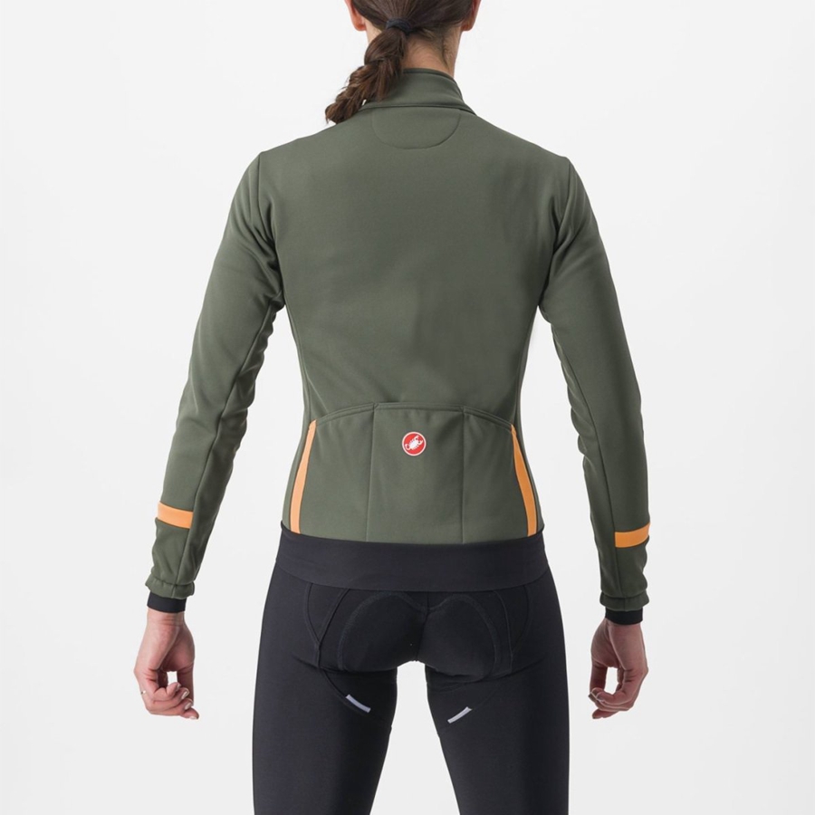 Green Women Castelli DINAMICA 2 Jackets | 324916XBG