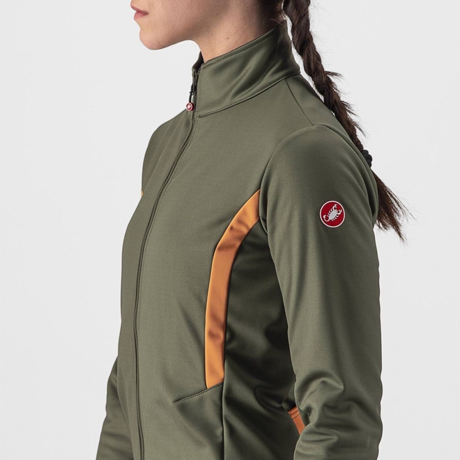 Green Women Castelli DINAMICA 2 Jackets | 324916XBG