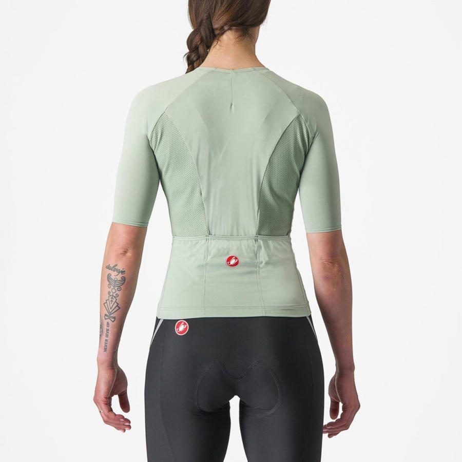 Green / Blue Women Castelli VELOCISSIMA 2 Jersey | 081435BDW