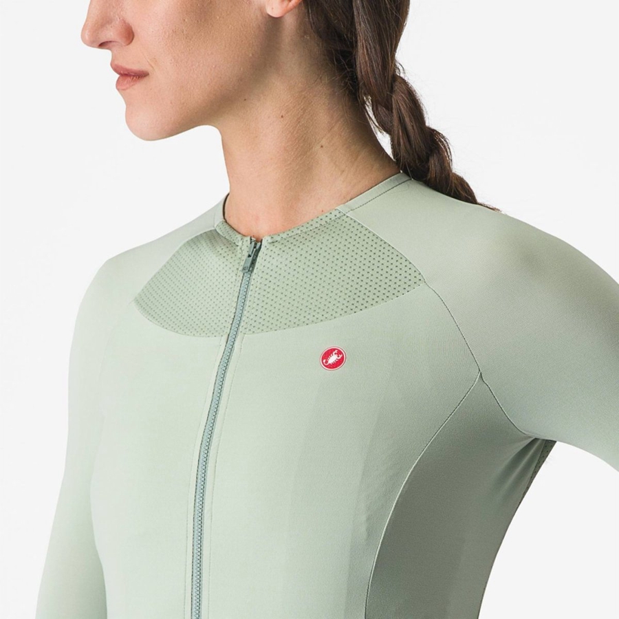 Green / Blue Women Castelli VELOCISSIMA 2 Jersey | 081435BDW