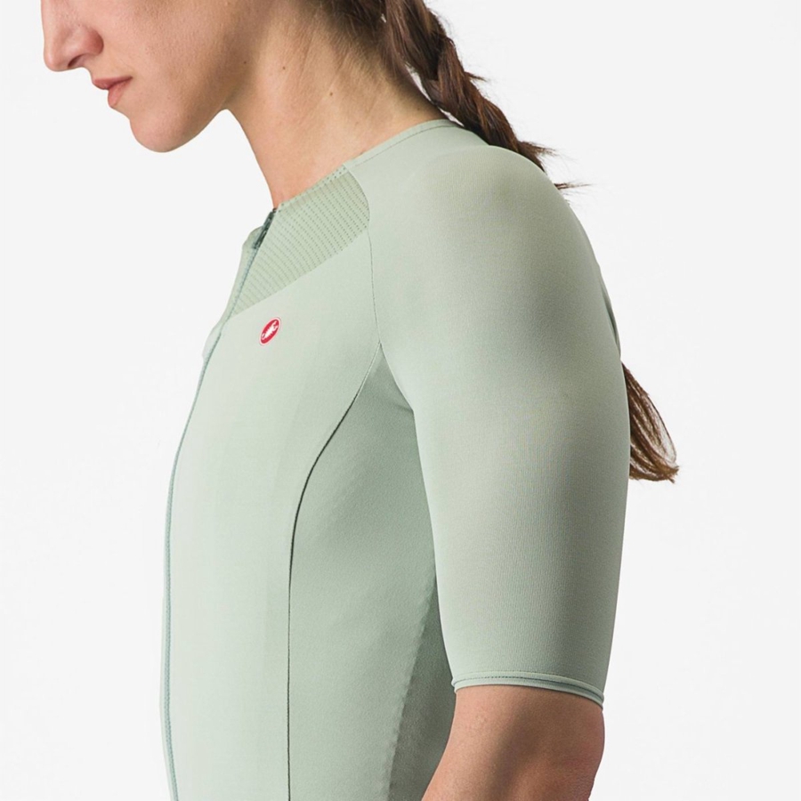 Green / Blue Women Castelli VELOCISSIMA 2 Jersey | 081435BDW