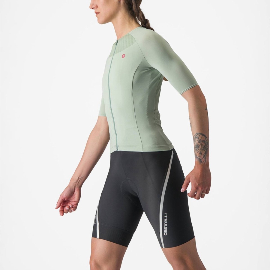 Green / Blue Women Castelli VELOCISSIMA 2 Jersey | 081435BDW