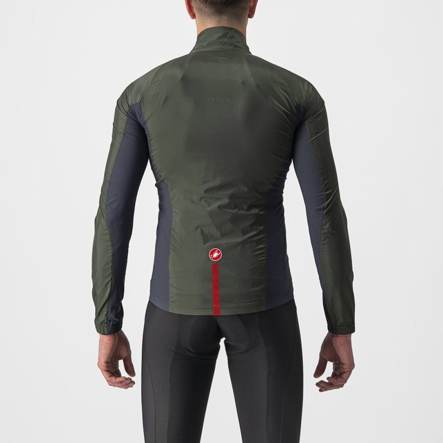 Green / Dark Grey Men Castelli SQUADRA STRETCH Protection | 263408MIV