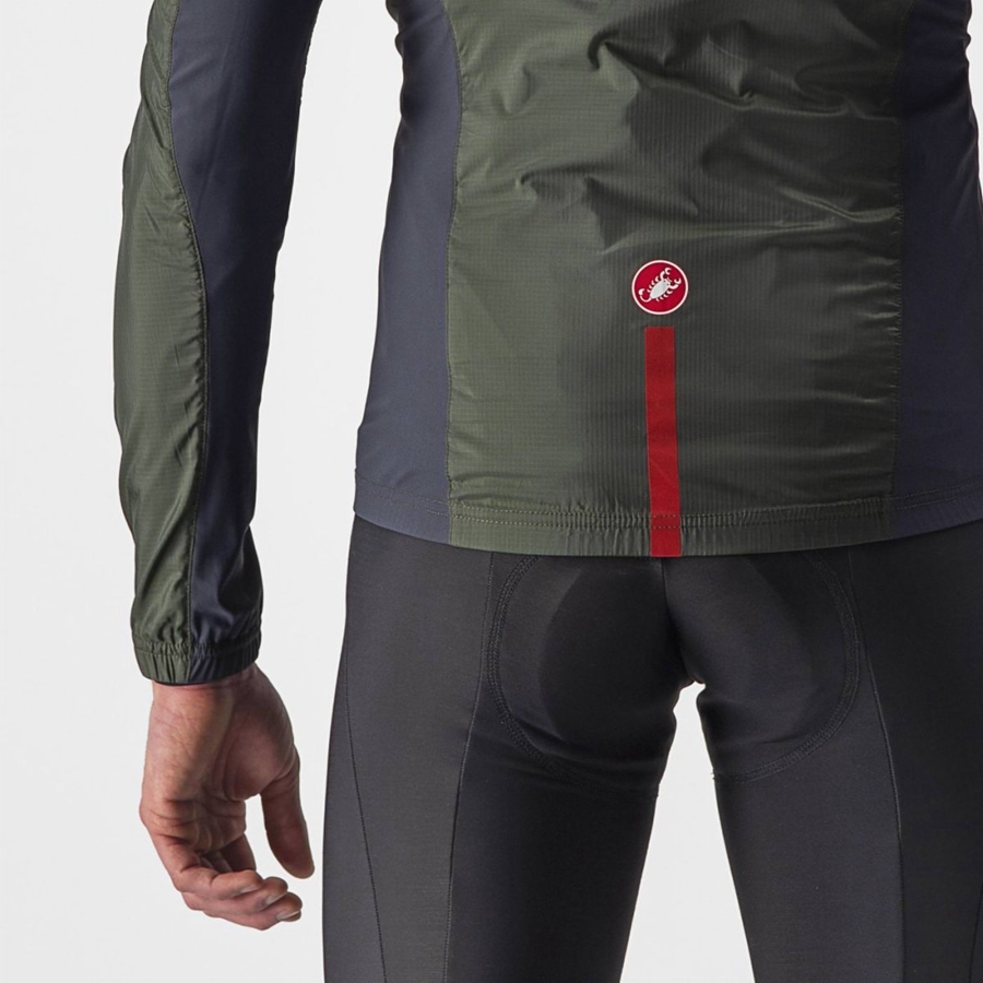 Green / Dark Grey Men Castelli SQUADRA STRETCH Protection | 263408MIV