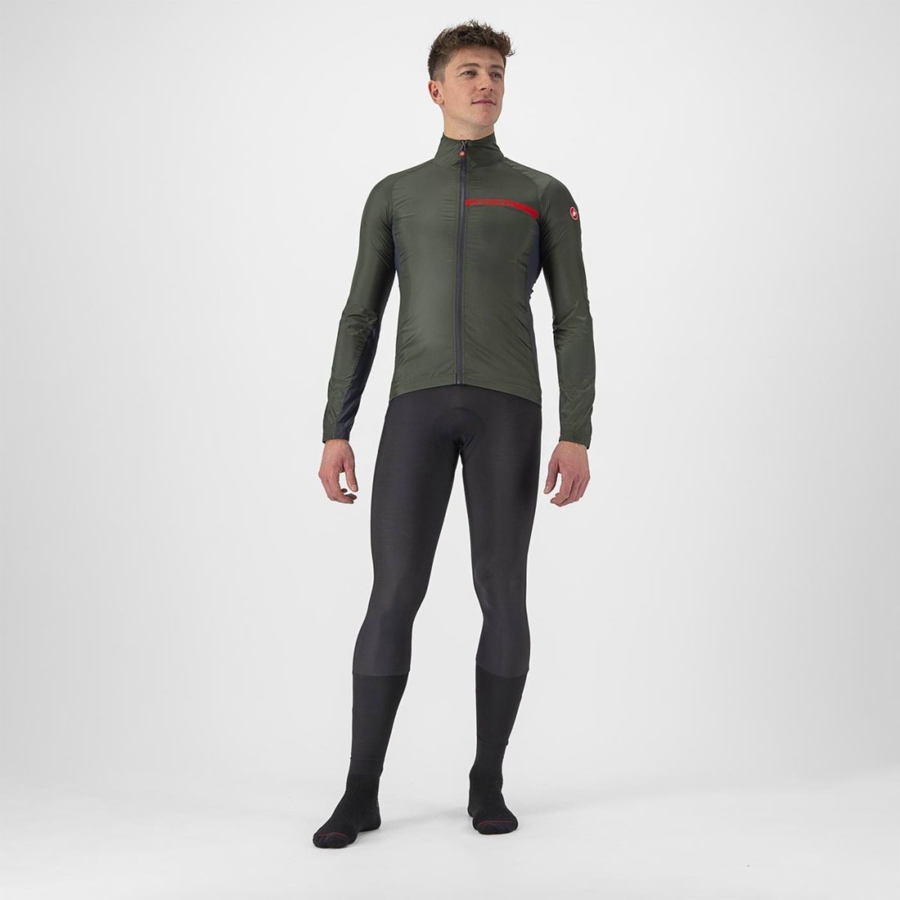 Green / Dark Grey Men Castelli SQUADRA STRETCH Protection | 263408MIV