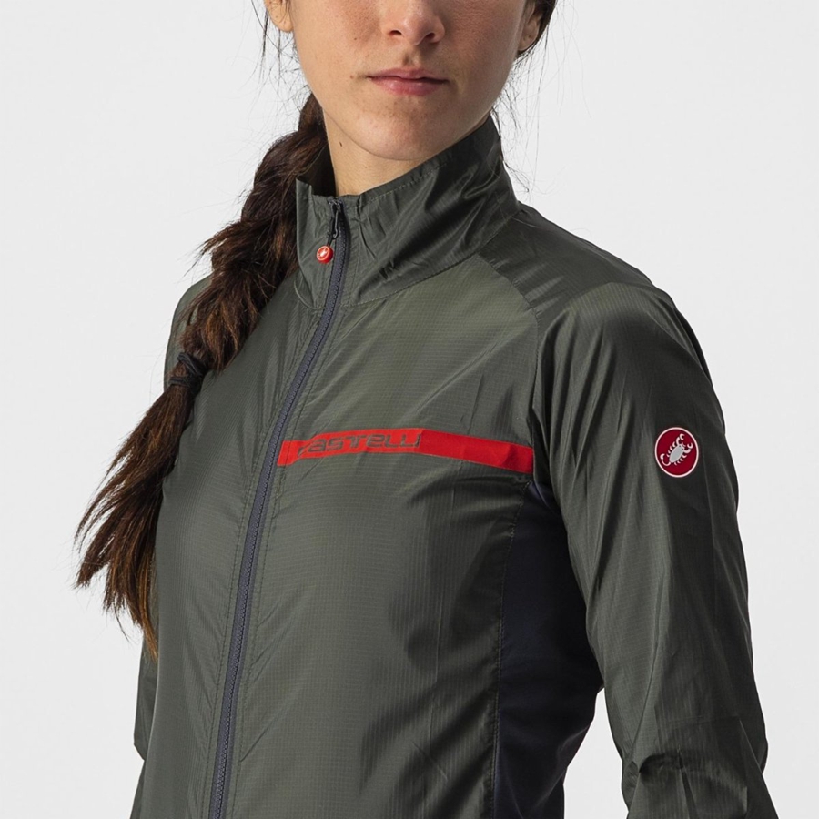 Green / Dark Grey Women Castelli SQUADRA STRETCH W Protection | 103862YBQ