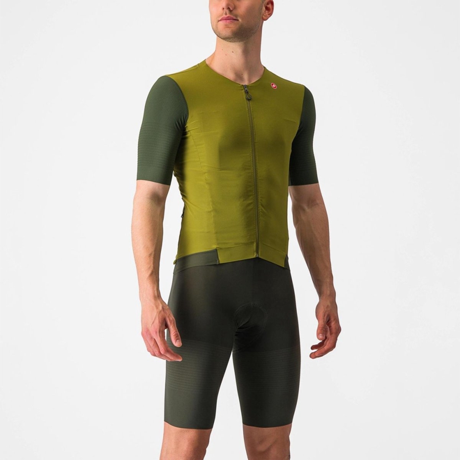 Green / Deep Green Men Castelli PREMIO Jersey | 802479LCN