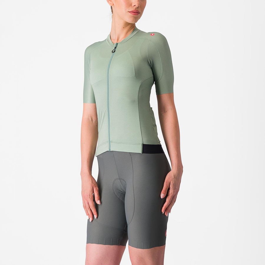 Green / Deep Green Women Castelli ESPRESSO W Jersey | 893164RZK