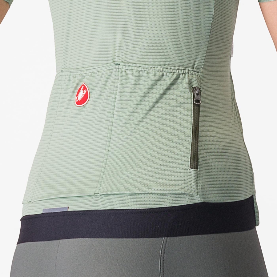 Green / Deep Green Women Castelli ESPRESSO W Jersey | 893164RZK