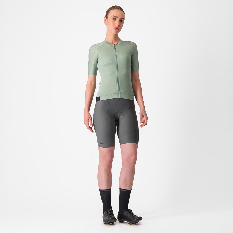 Green / Deep Green Women Castelli ESPRESSO W Jersey | 893164RZK