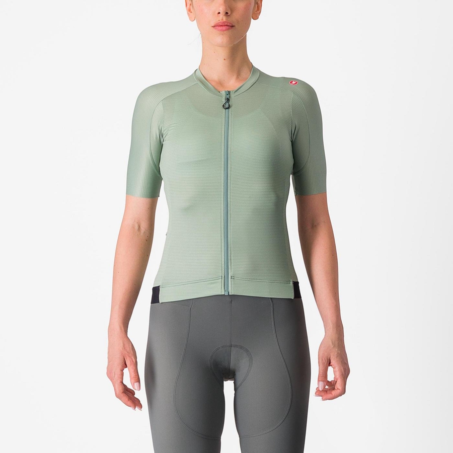 Green / Deep Green Women Castelli ESPRESSO W Jersey | 893164RZK