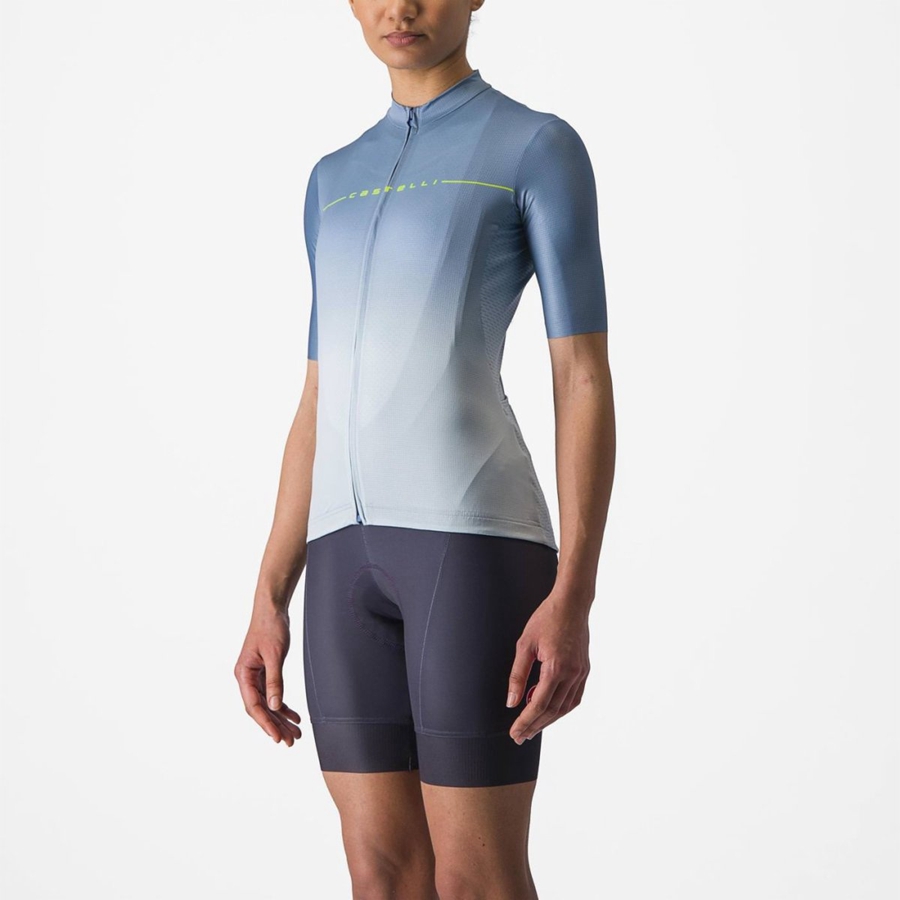 Grey Blue / Blue Women Castelli SALITA Jersey | 134706OUQ