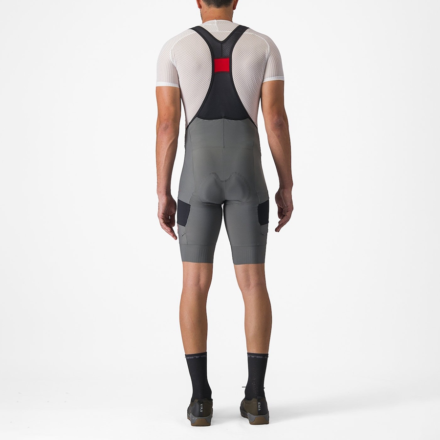 Grey Men Castelli UNLIMITED CARGO Bib Shorts | 768142THV