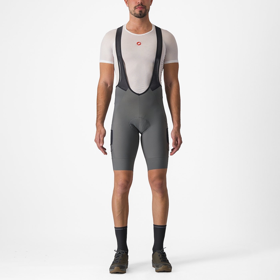 Grey Men Castelli UNLIMITED CARGO Bib Shorts | 768142THV